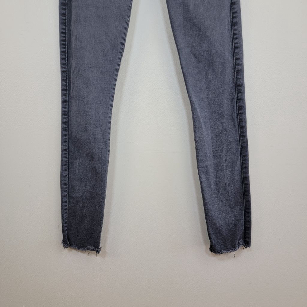 Abercrombie & Fitch Curve Love Super Skinny Ankle Jeans High Rise Gray AF 25 0 - Picture 7 of 11